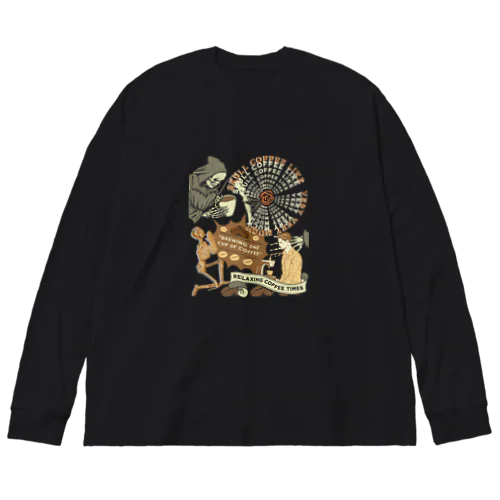 非常に非常にグラフィックtシャツのような頭蓋骨のコーヒー Big Long Sleeve T-Shirt