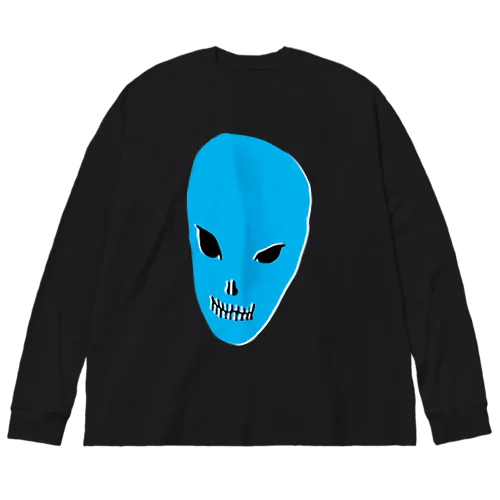 SKULL BLUE Big Long Sleeve T-Shirt