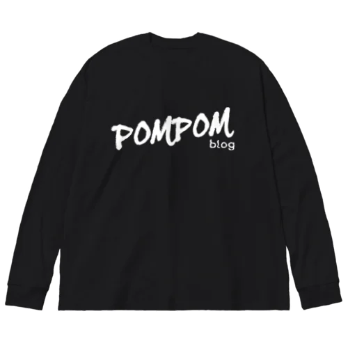 DC PomPomBlog（white） Big Long Sleeve T-Shirt