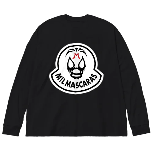 MIL MASCARAS-ミル・マスカラス ワッペン型ロゴ ビッグシルエットロングスリーブTシャツ