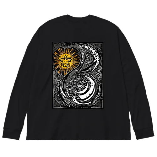 Sun＆Moon  Big Long Sleeve T-Shirt