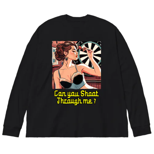 ダーツをする女　DARTS ビッグシルエットロングスリーブTシャツ