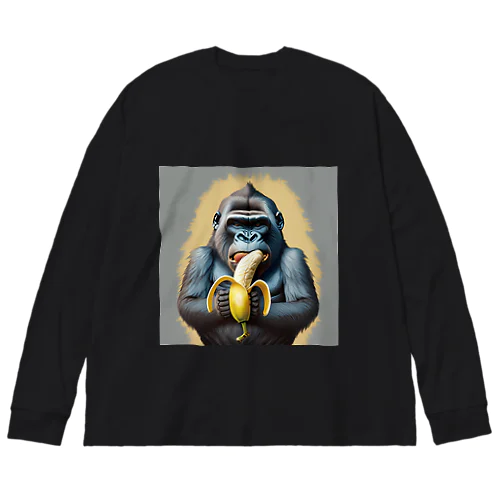 渋めのゴリラとBANANA Big Long Sleeve T-Shirt