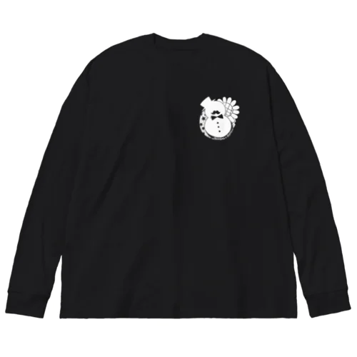ひげだるまT 루즈핏 롱 슬리브 티셔츠