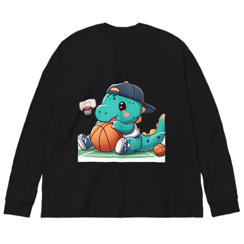 バスケ恐竜 Big Long Sleeve T-Shirt