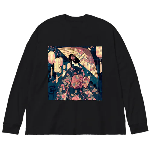 浴衣女子 Big Long Sleeve T-Shirt