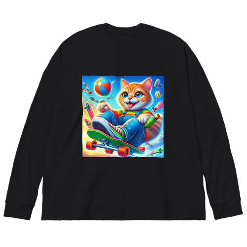 スケボーキャット Big Long Sleeve T-Shirt