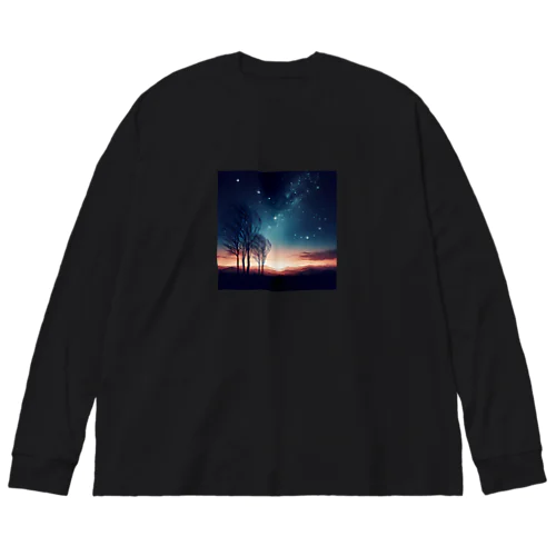 幻想的な夜空🌌 Big Long Sleeve T-Shirt