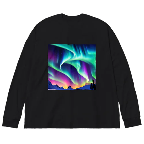 北極のオーロラ Big Long Sleeve T-Shirt