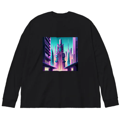 サイバーパンク都市 Big Long Sleeve T-Shirt