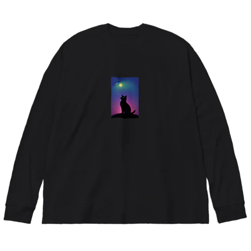 黒猫と不思議な夜 Big Long Sleeve T-Shirt