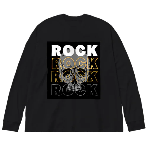 スカルROCK ビッグシルエットロングスリーブTシャツ