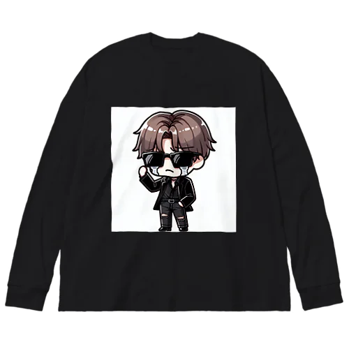 泣き男くん Big Long Sleeve T-Shirt