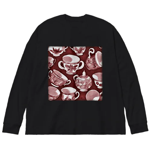 花の詩カップ(The Flower Poetry Cup) Big Long Sleeve T-Shirt