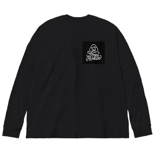 Toy poodle ブラックロゴ　シンプル ビッグシルエットロングスリーブTシャツ