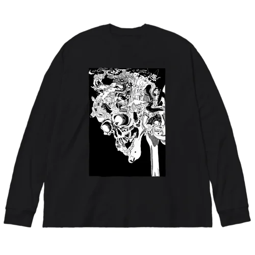 がしゃどくろと百鬼夜行 Big Long Sleeve T-Shirt