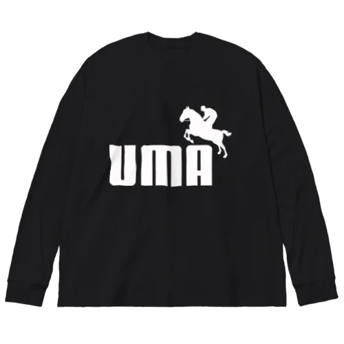 UMA（白） ビッグシルエットロングスリーブTシャツ