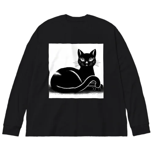 黒猫の誘惑 Big Long Sleeve T-Shirt