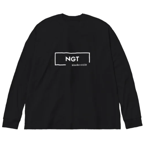 NGT1文字White 루즈핏 롱 슬리브 티셔츠