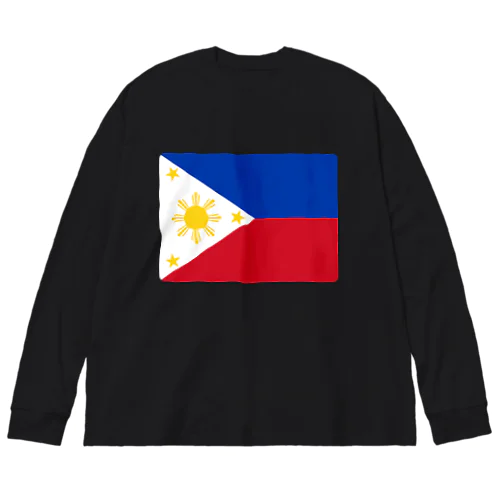 フィリピンの国旗 ビッグシルエットロングスリーブTシャツ