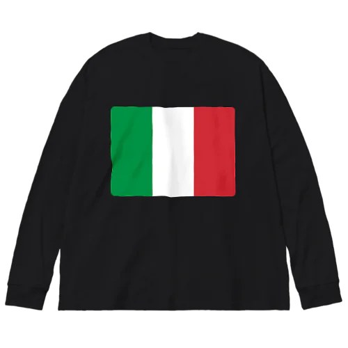 イタリアの国旗 ビッグシルエットロングスリーブTシャツ