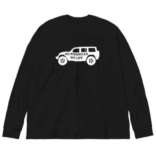 ノーラングラーノーライフ ジープ ホワイト Big Long Sleeve T-Shirt