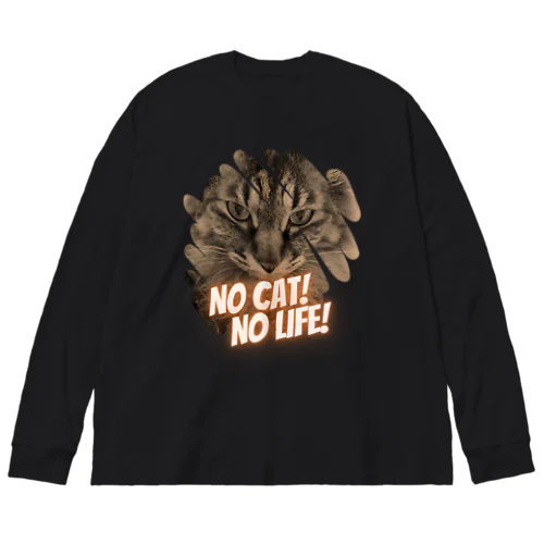 NO CAT! NO LIFE! ビッグシルエットロングスリーブTシャツ