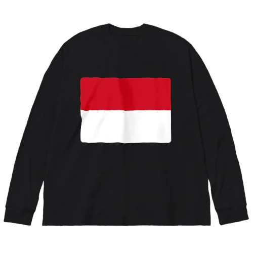 モナコの国旗 Big Long Sleeve T-Shirt