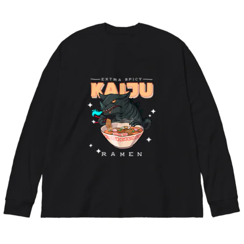 レトロアニメ怪獣ラーメン  Big Long Sleeve T-Shirt