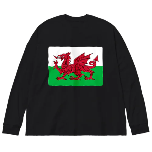 ウェールズの旗 ビッグシルエットロングスリーブTシャツ