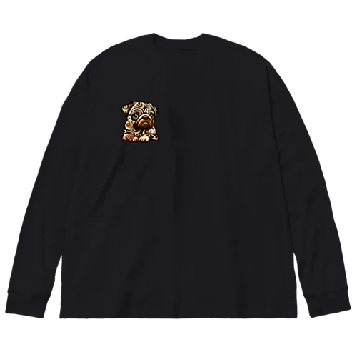 アースカラー*パグ Big Long Sleeve T-Shirt