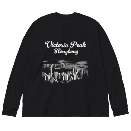 【前面：白】Victoria Peak  Big Long Sleeve T-Shirt