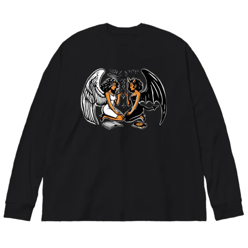 天使と悪魔の対称 Big Long Sleeve T-Shirt