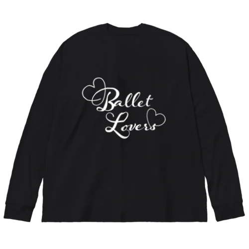 Ballet Lovers white ビッグシルエットロングスリーブTシャツ