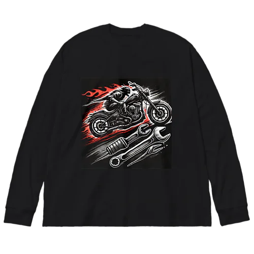 ワイルドライダー・メカニック ロゴ ビッグシルエットロングスリーブTシャツ