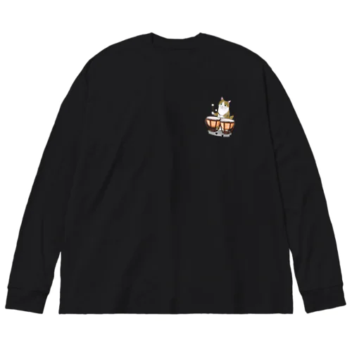 ティンパニーを叩く猫 Big Long Sleeve T-Shirt