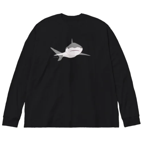 ほわっとサメ/ぽんっとワンポイント Big Long Sleeve T-Shirt