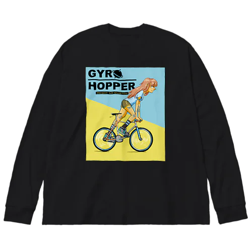 GYRO HOPPER (inked fixie girl) ビッグシルエットロングスリーブTシャツ