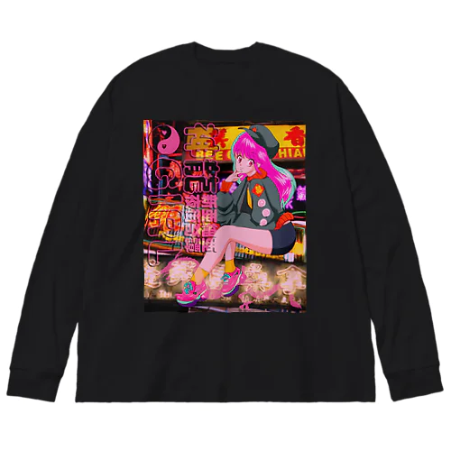 架空の90年代アニメ Big Long Sleeve T-Shirt