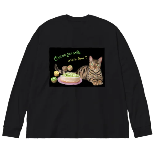 にゃんことキウイのレアチーズケーキ Big Long Sleeve T-Shirt