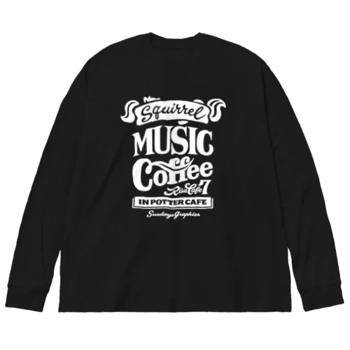 りすカフェ2017(白ロゴ) Big Long Sleeve T-Shirt