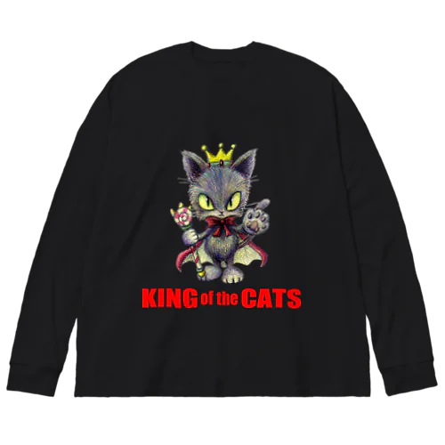 猫の王様。 ビッグシルエットロングスリーブTシャツ