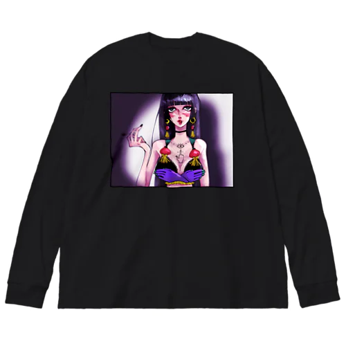 下着姿の女② Big Long Sleeve T-Shirt