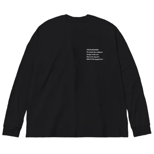 シンプル　ONE HAPPINESS Big Long Sleeve T-Shirt