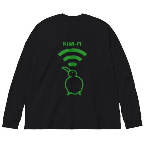 KiWi-Fi(緑) ビッグシルエットロングスリーブTシャツ