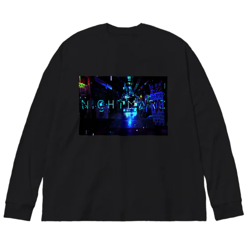 nightmare-ブルー Big Long Sleeve T-Shirt