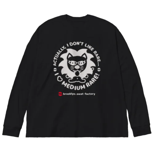 アイラブミディアムレア 「ライオンのガブリエル」 WHT Big Long Sleeve T-Shirt