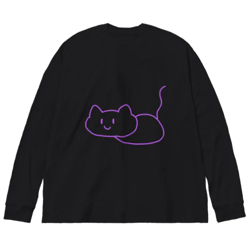 紫のしらかにゃ Big Long Sleeve T-Shirt