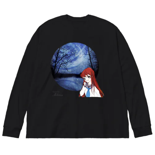 宇宙　少女と夜空A Big Long Sleeve T-Shirt