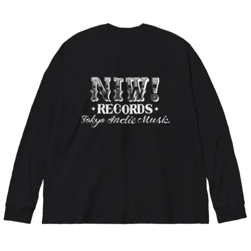 Niw! handwriting LONGSLEEVE ビッグシルエットロングスリーブTシャツ